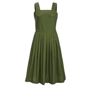 Maison Kitsune Iris Open Back Khaki Dress